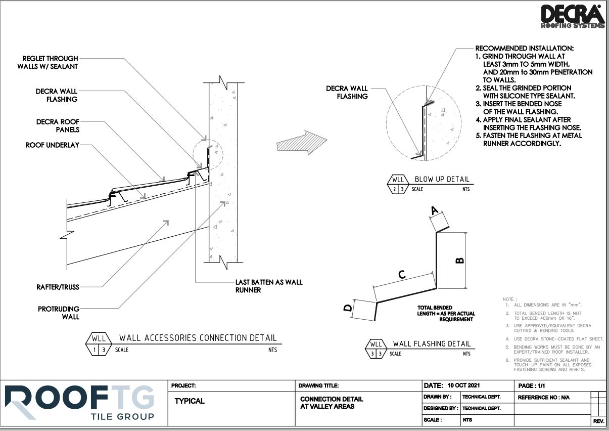 DECRA Roofing (Wall Flashing Installation Detail) 09 JAN 2022